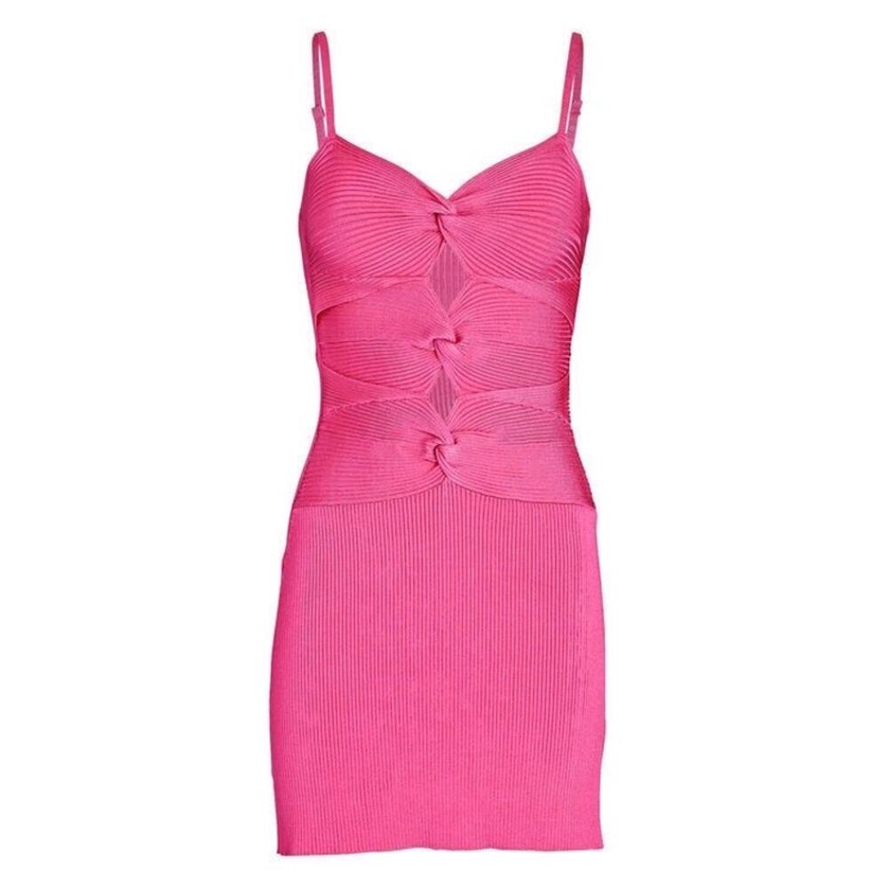 CULT GAIA Zenda Knotted Rib Knit Mini Dress Size XL - Picture 6 of 8